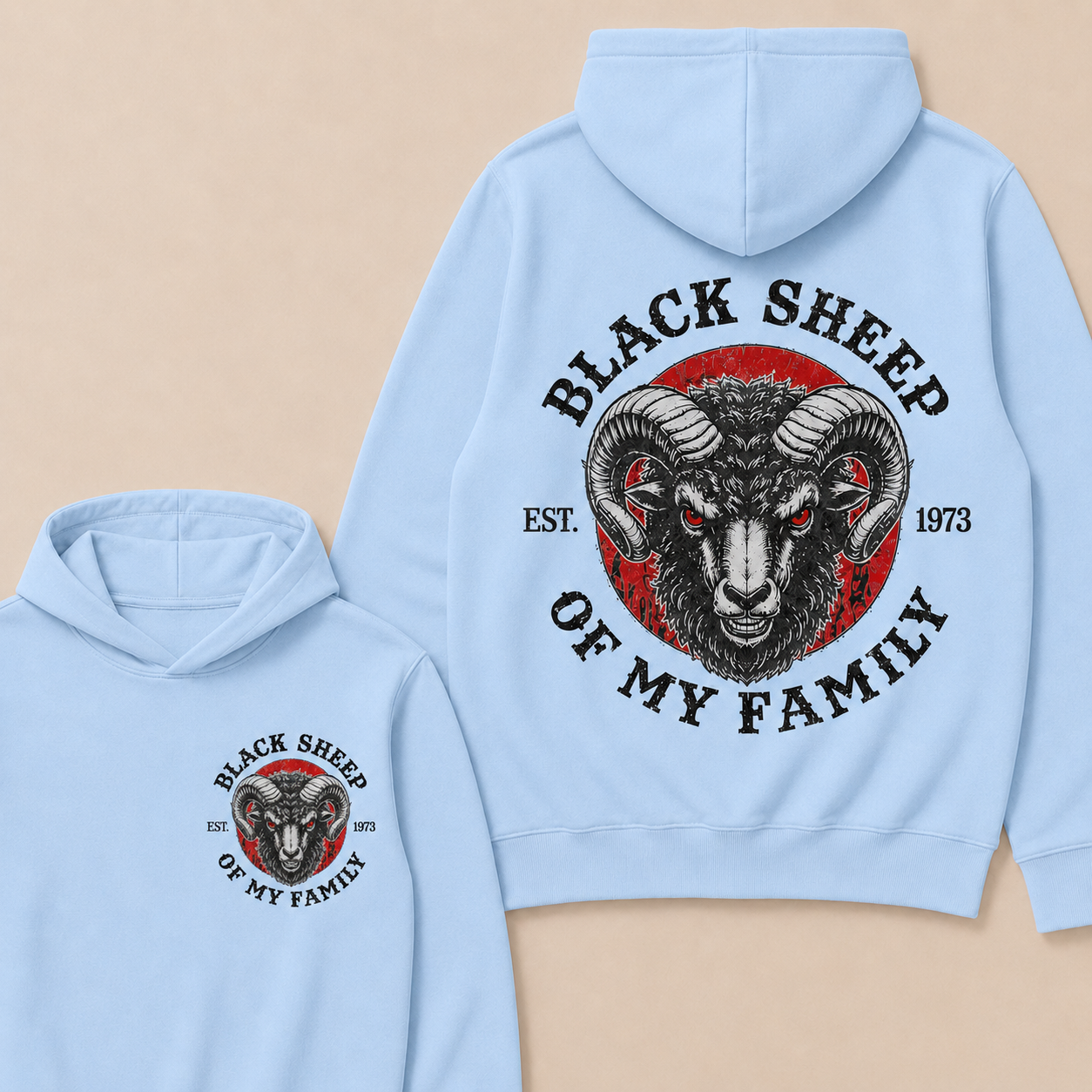 BLACK SHEEP OF MY FAMILY Custom Est.Year Hoodie