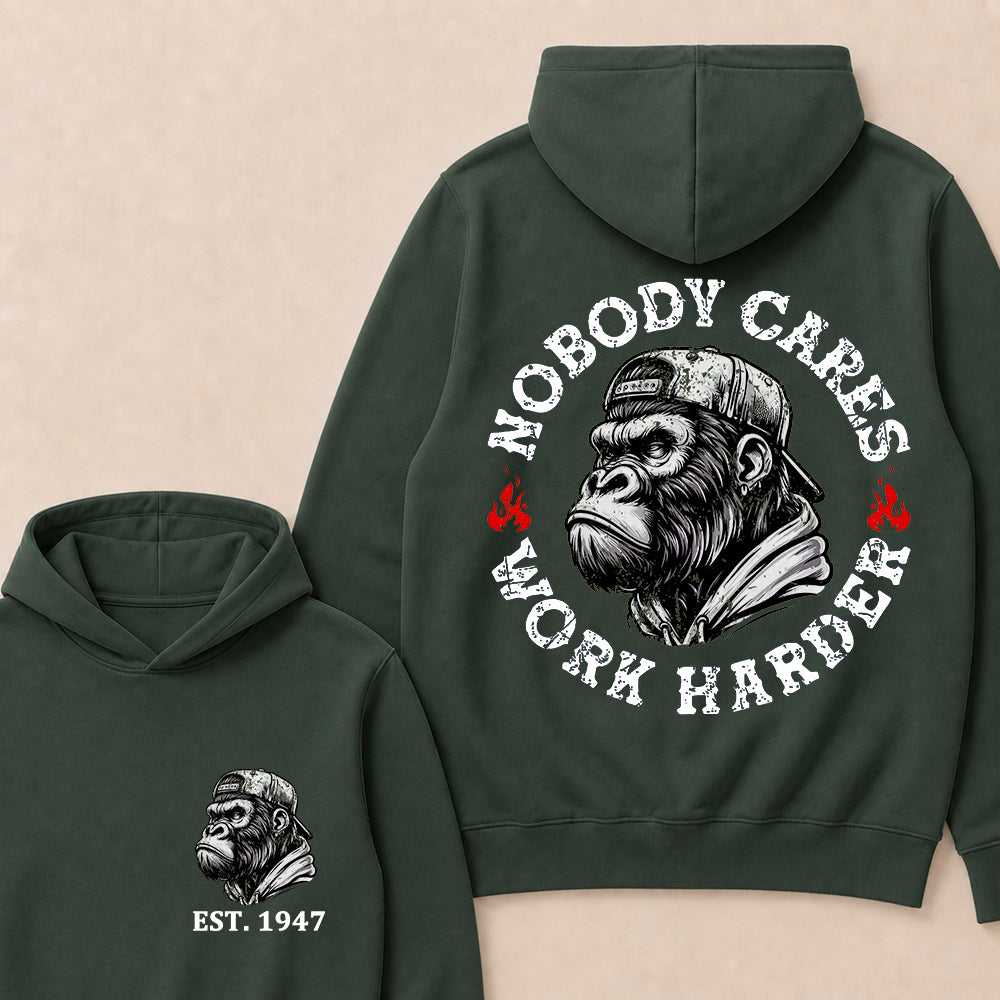 Nobody Cares Work Harder Custom Est.Year Hoodie