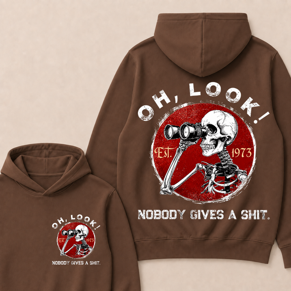 Custom Your Year Oh Look Nobody Gives A Shit EST.Year Hoodie