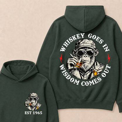 Whiskey Goes In Wisdom Comes Out Custom Est.Year Hoodie