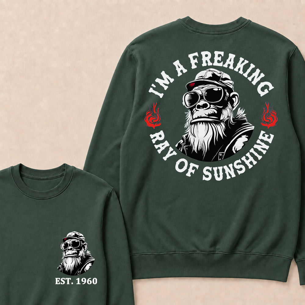 I'm A Freaking Ray Of Sunshine Custom Est.Year Crewneck