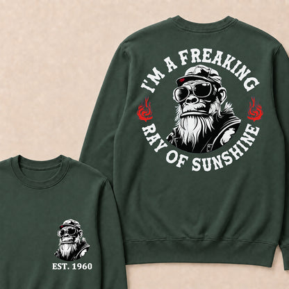 I'm A Freaking Ray Of Sunshine Custom Est.Year Crewneck