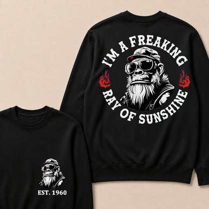 I'm A Freaking Ray Of Sunshine Custom Est.Year Crewneck