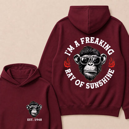 I'm A Freaking Ray Of Sunshine Custom Est.Year Hoodie