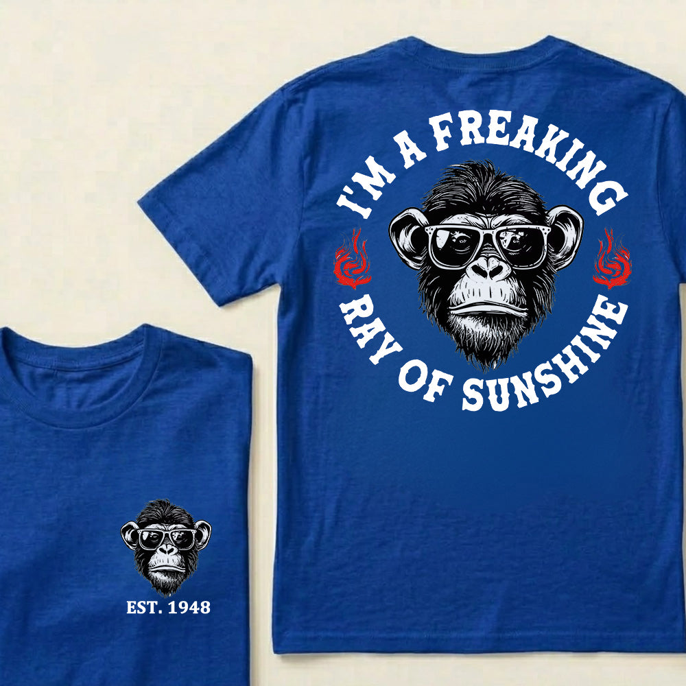I'm A Freaking Ray Of Sunshine Custom Est.Year T-Shirt