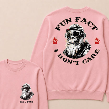 Fun Fact I Don't Care Custom Est.Year Crewneck