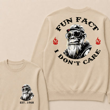 Fun Fact I Don't Care Custom Est.Year Crewneck