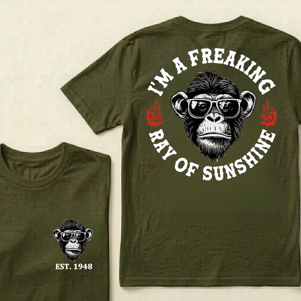 I'm A Freaking Ray Of Sunshine Custom Est.Year T-Shirt