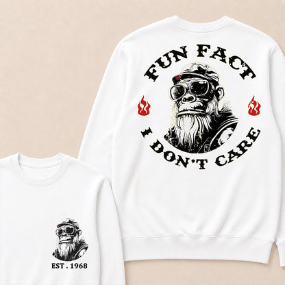 Fun Fact I Don't Care Custom Est.Year Crewneck