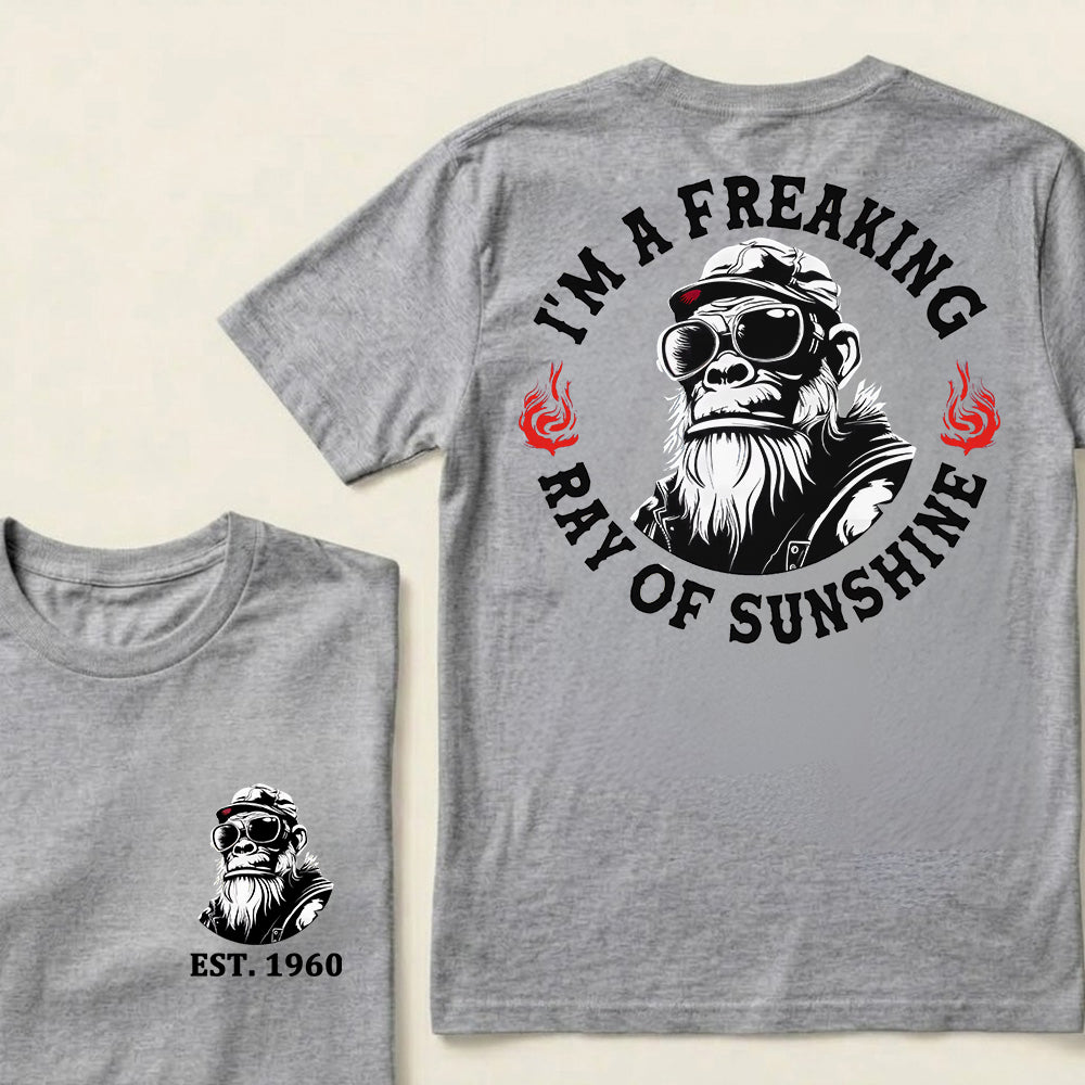 I'm A Freaking Ray Of Sunshine Custom Est.Year T-Shirt