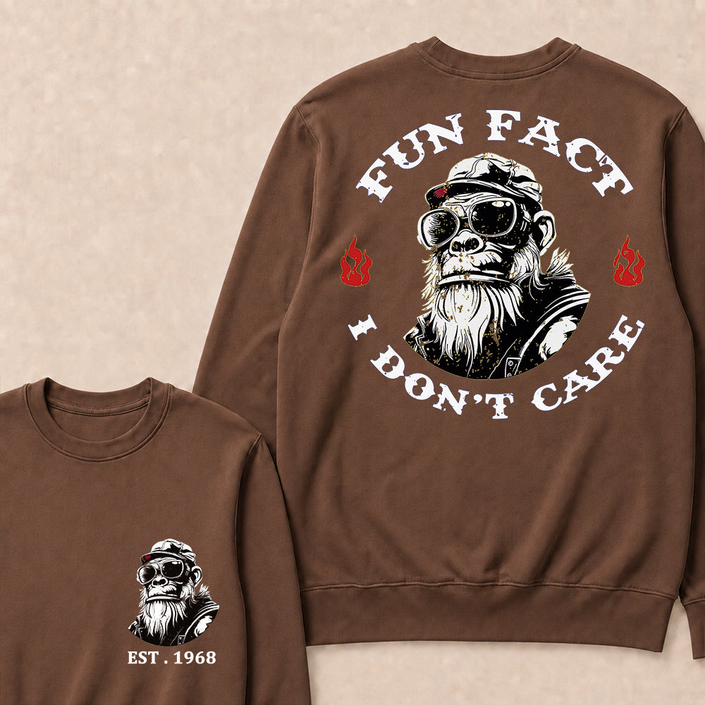Fun Fact I Don't Care Custom Est.Year Crewneck