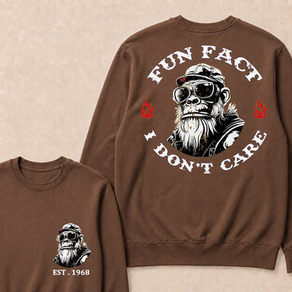 Fun Fact I Don't Care Custom Est.Year Crewneck