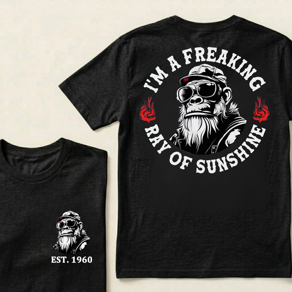 I'm A Freaking Ray Of Sunshine Custom Est.Year T-Shirt