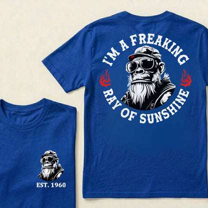 I'm A Freaking Ray Of Sunshine Custom Est.Year T-Shirt