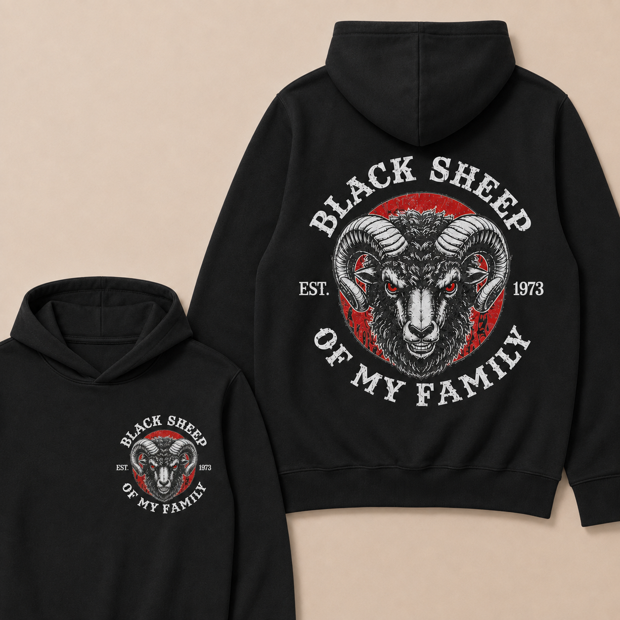 BLACK SHEEP OF MY FAMILY Custom Est.Year Hoodie