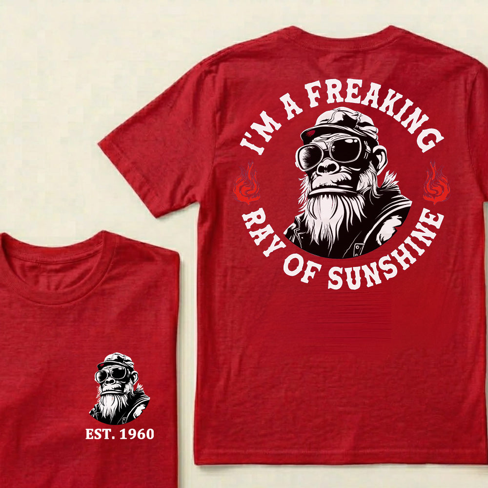 I'm A Freaking Ray Of Sunshine Custom Est.Year T-Shirt