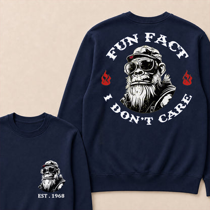 Fun Fact I Don't Care Custom Est.Year Crewneck