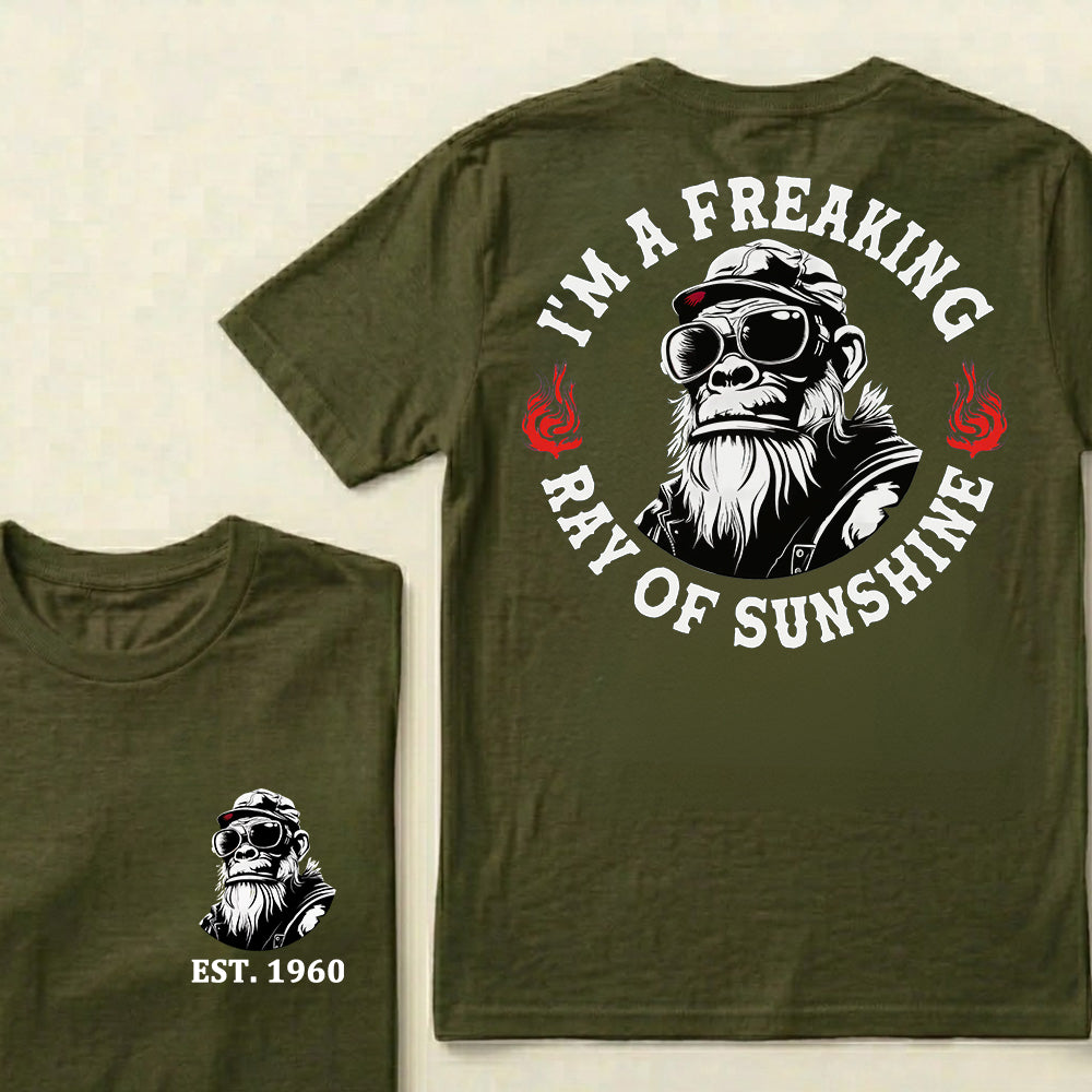 I'm A Freaking Ray Of Sunshine Custom Est.Year T-Shirt