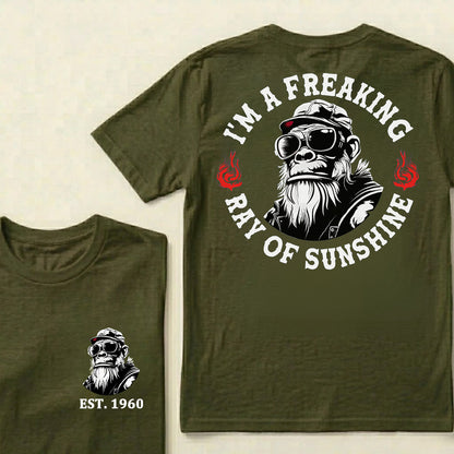 I'm A Freaking Ray Of Sunshine Custom Est.Year T-Shirt