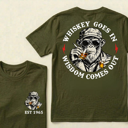 Whiskey Goes In Wisdom Comes Out Custom Est.Year T-Shirt