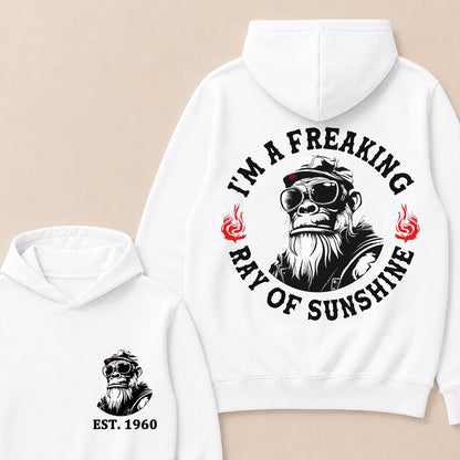 I'm A Freaking Ray Of Sunshine Custom Est.Year Hoodie