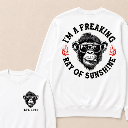 I'm A Freaking Ray Of Sunshine Custom Est.Year Crewneck