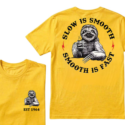 Slow Is Smooth Smooth Is Fast Custom Est.Year T-Shirt