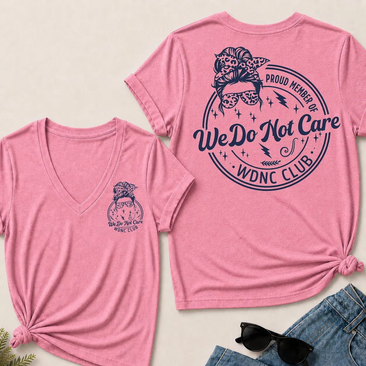 Proud Member Of WDNC Club We Do Not Care V-Neck T-Shirt