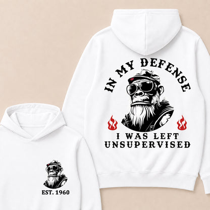 In My Defense I Was Left Unsupervised Custom Est.Year Hoodie