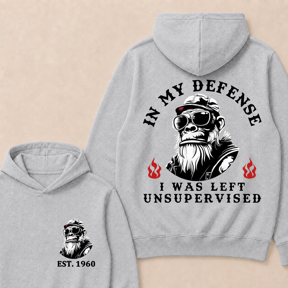 In My Defense I Was Left Unsupervised Custom Est.Year Hoodie