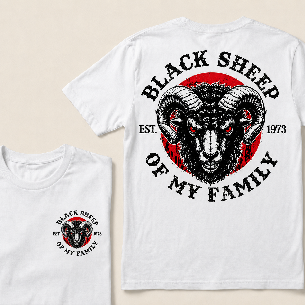 BLACK SHEEP OF MY FAMILY Custom Est.Year T-Shirt