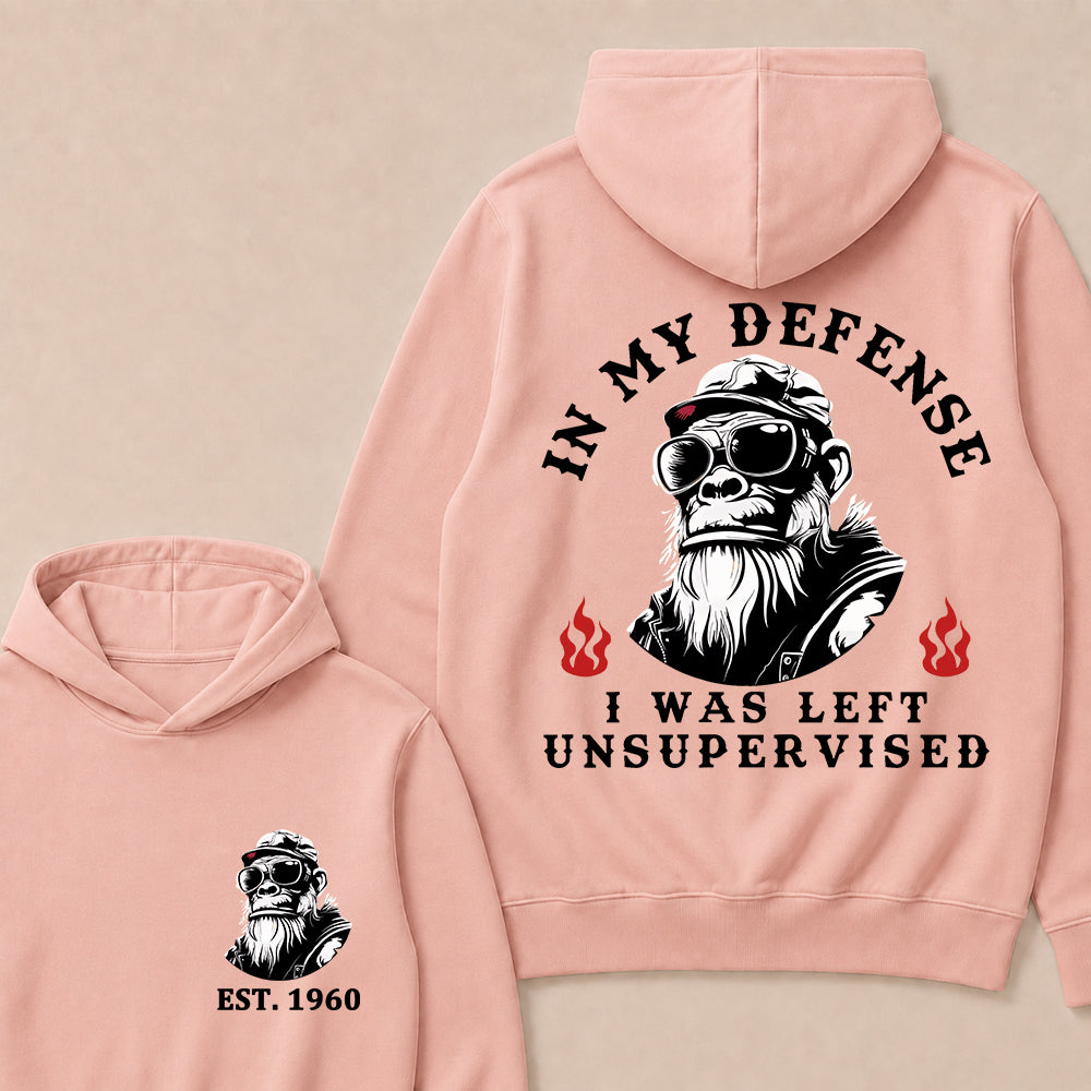 In My Defense I Was Left Unsupervised Custom Est.Year Hoodie