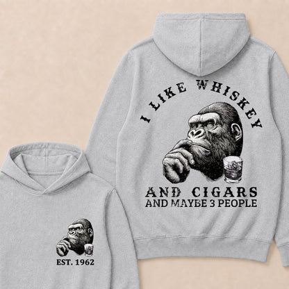 I Like Whiskey and Cigars and Maybe 3 People Custom Est.Year Hoodie