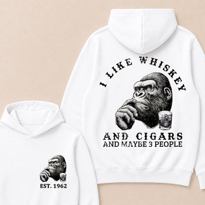 I Like Whiskey and Cigars and Maybe 3 People Custom Est.Year Hoodie