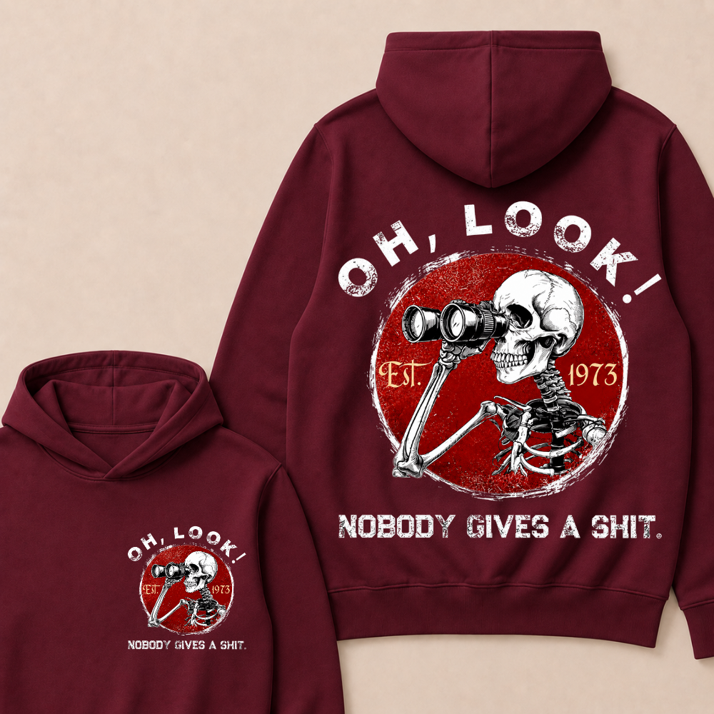 Custom Your Year Oh Look Nobody Gives A Shit EST.Year Hoodie