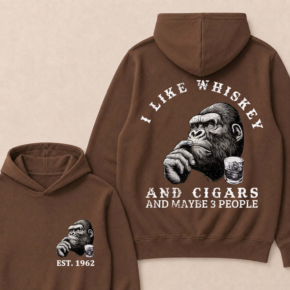 I Like Whiskey and Cigars and Maybe 3 People Custom Est.Year Hoodie