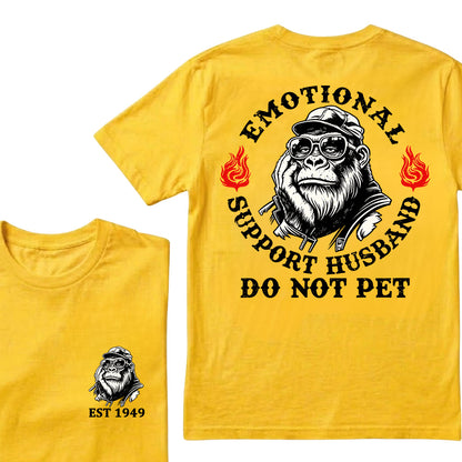 Emotional Support Husband Do Not Pet Custom Est.Year T-Shirt