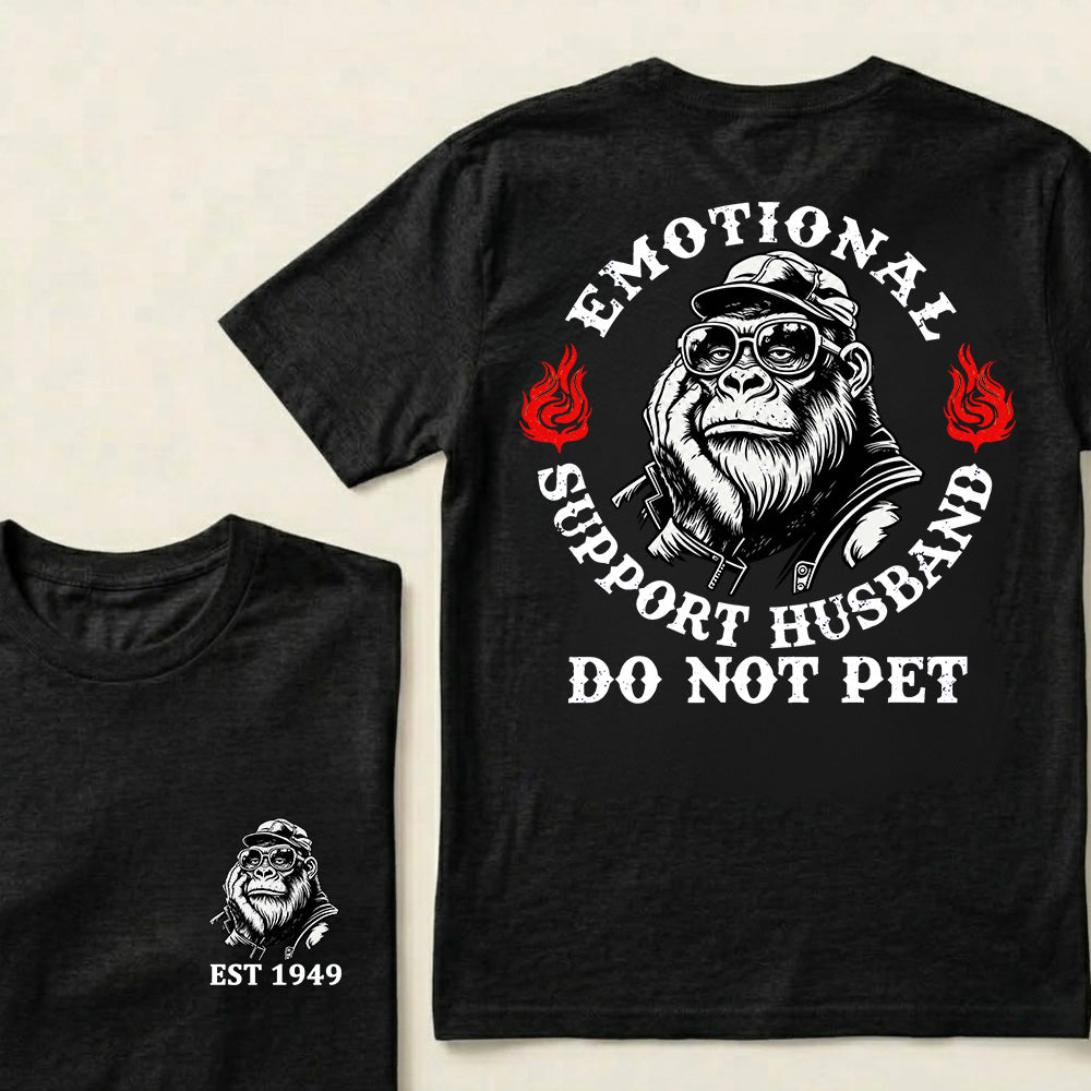 Emotional Support Husband Do Not Pet Custom Est.Year T-Shirt