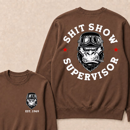Shit Show Supervisor Custom Est.Year Crewneck