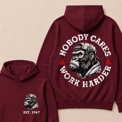 Nobody Cares Work Harder Custom Est.Year Hoodie
