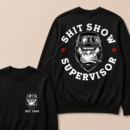 Shit Show Supervisor Custom Est.Year Crewneck