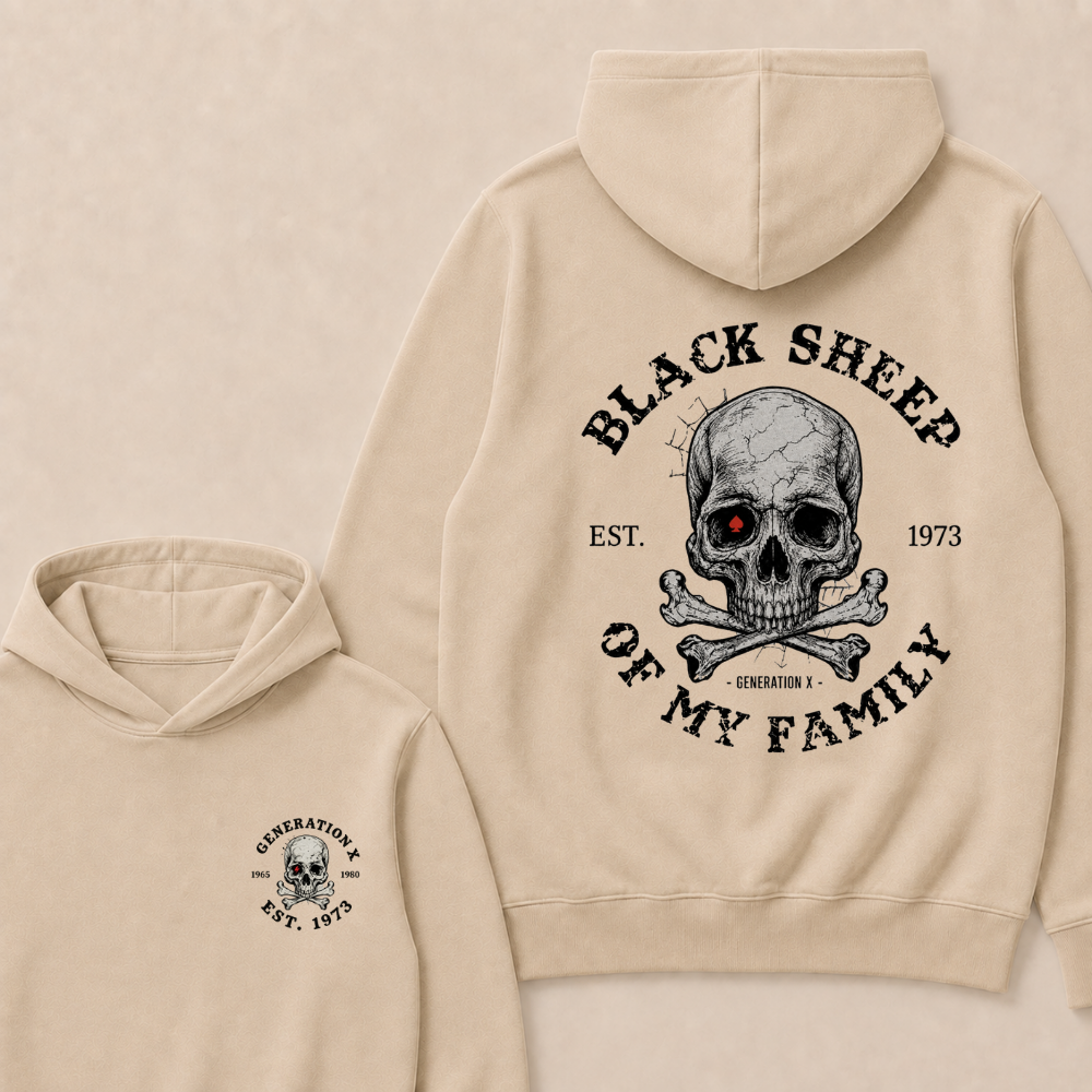Custom Your Year Black Sheep Of My Family Generation X EST.Year Hoodie