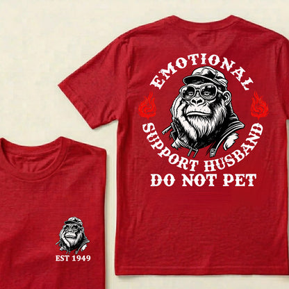 Emotional Support Husband Do Not Pet Custom Est.Year T-Shirt