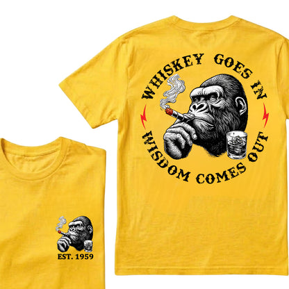 Whiskey Goes In Wisdom Comes Out Custom Est.Year T-Shirt