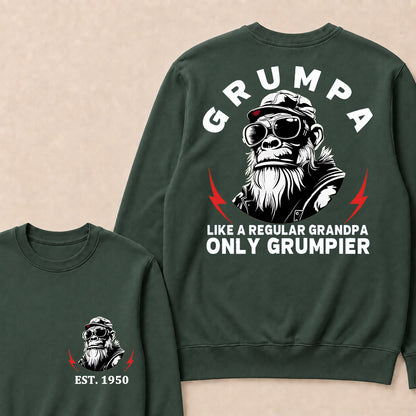 Grumpa Like A Regular Grandpa Only Grumpier Custom Est.Year Crewneck
