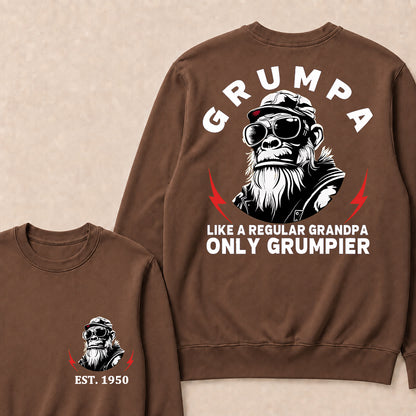 Grumpa Like A Regular Grandpa Only Grumpier Custom Est.Year Crewneck