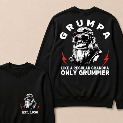 Grumpa Like A Regular Grandpa Only Grumpier Custom Est.Year Crewneck