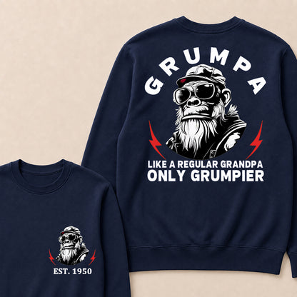 Grumpa Like A Regular Grandpa Only Grumpier Custom Est.Year Crewneck