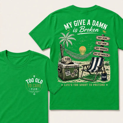 My Give A Damn Is Broken™ — The Original Beach Retro T-Shirt