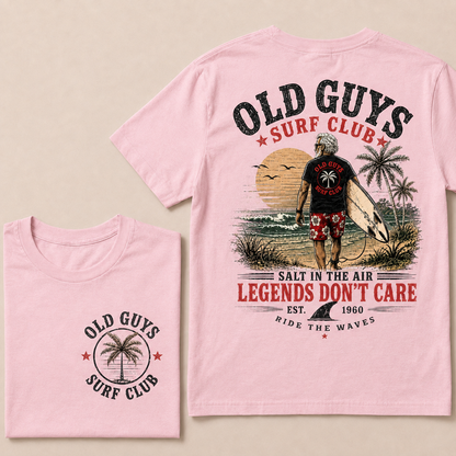 Custom EST.Year Vintage Beach "Old Guys Surf Club" Casual Graphic T-Shirt